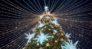 В Мурманске зажглись огни на главной новогодней елке